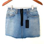 NWT Carmar Colin Half Zip Denim Mini Skirt Cotton Jean Womens Sz 25 Blue Photo 1