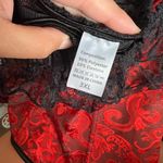 red black Jacquard baroque Lace Trim Off Shoulder Corset Top Bustier corset 3XL Size 3X Photo 10