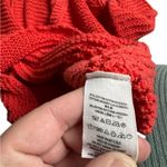 Free People  Slouchy Chunky Knit Shirt Orange/Coral Large Comfy Photo 5