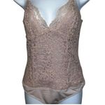 EXPRESS  Gorgeous Lace  Blush Pink Bodysuit‎ Elasticized Back NWT $60 Size Small Photo 1