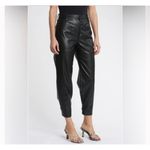 Pistola  Faux Leather Pants Women's Plus Size 20 Black Cropped Patch Pockets Photo 2