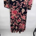 Vintage‎ Y2K Starina Fairy Maxi Dress Dark Romance Black Pink Floral Cotton sz M Size M Photo 2