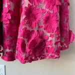 Helsi Embroidered Floral Pink Strapless Lace Up Corset Back Midi Gown‎ Size XL Photo 10