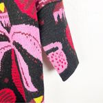 Farm Rio  Black Tropical Magic Knit Long Puff Sleeves Sweater Dress Size Medium Photo 8