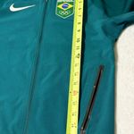 Nike Brazil Soccer Training Jacket Womens XS Teal Zip Up Photo 5