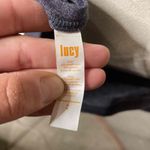 Lucy Core Up Long Sleeve Deep V Back Top Size Medium Blue Photo 3