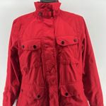 Ralph Lauren Lauren Ralph Active S Red Utility Jacket Outerwear Long Sleeve Snap Pockets Chic Photo 0