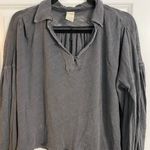 Free People We The Free Grey Cropped Henley Photo 4