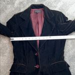 Darjoni Brown Velvet Blazer Jacket Women Size 6 Tailored Two Button Black Photo 11