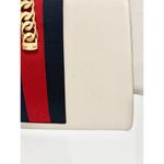 Gucci Large Sylvie 1969 Leather Handbag with Removable Strap White Photo 11
