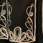 Boston Proper Women Black Creme Embroidered Box Pleat Flare Skirt NWOT-8 Photo 1