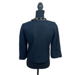 Boston Proper Vintage  Chain Detailing 3/4 sleeves Size 4 Black elegant Photo 1