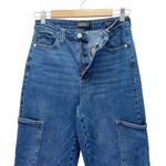 Judy Blue  Cargo Wide Leg Jeans Size 7 | 28 High Rise Dark Wash Utility Denim Photo 5