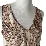 LOGO By Lori Goldstein  Ruffle Hem Top‎ Womens S Sheer Flowy Sleeveless BOHO Photo 8