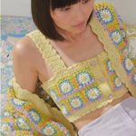 NWT Alemais Petra Colorful Crochet Crop Top Alemais Size 10 (medium) Yellow Photo 0