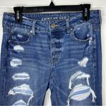 American Eagle  tomgirl jeans size 2 distressed patch Photo 3