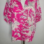 Dylan  Clothing Mia Floral Blouse‎ Pink Size XSmall Preppy 100% Cotton Top Photo 2