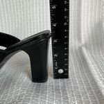 Paul Green  Heels 6.5 9 US Black Leather Open Toe Slip On Sandals Buckle Handmade Photo 15