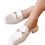 Lulus Renae White & Gold Slide Photo 0