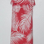 Tori Richard  Red and White Tropical Maxi Dress M Photo 0