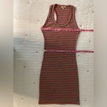 Sundry  Ribbed Racerback Mini Fitted Bodycon Dress Multicolor Stripe Size 1 (S) Photo 10