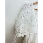 For Love & Lemons Leighton Maxi Dress Floral Embroidered Puff Sleeve Bridal XS White Photo 6