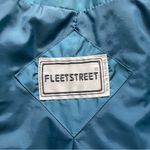 Fleet Street Vintage 80s Teal Blue Trench Coat Long Raincoat Size 10 Button Down Photo 9
