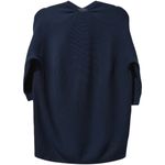 Ann Mashburn Ribbed Navy V-Neck Cotton Slouchy Sweater Size XS Photo 1