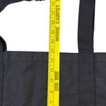 Black Canvas Tote Bag Red Floral Print Large Reusable Shopping Handbag Photo 6