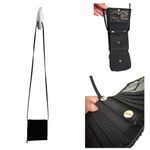 The Sak  Crochet Knot Crossbody Trifold Wallet (with Removable Strap) Black Photo 1