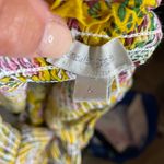 Jennifer And Grace Yellow Ruffle Sleeves Floral Smocked Peplum Top Size Large Yellow Photo 3