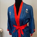 Elegant Blue and Red Women's Kimono Robe Photo 1