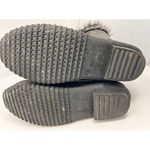 Itasca Rubber‎ Duck Boots Women's Black Gray Brown Fur Inside Lace Up Size 8 Photo 4