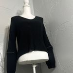 Poof! Classic Black V-Neck Sweater Photo 7