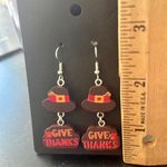 Boutique Wooden Give Thanks Earrings Photo 1