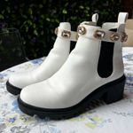Steve Madden white jeweled booties Photo 0