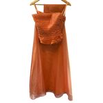 Mori Lee Women’s Two Piece Sleeveless Orange Sequin Dress Size 5/6 Photo 1