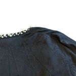Calvin Klein Open Front Black Cardigan Sweater Cropped Length Bead Trim Medium Photo 4