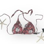 new Vix ⁂ Beach Bikini Triangle Halter Top ⁂ Pink Tropical Floral Print ⁂ Large Photo 4