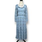 Sundance  Willow Lace Maxi Dress Dusty Blue Romantic Boho Prairie Size Large Photo 1