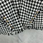 Dolce Cabo Double Breasted Houndstooth Fringe Blazer Size Large Photo 10