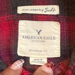 American Eagle  Outfitters Plaid Flannel Shirt Womens Med‎ Boyfriend Fit Trendy # Photo 5