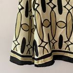 ZARA  Tan Black Button Down Long Sleeve Shirt Geometric Print Women's size Small Photo 4