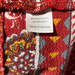 C Lab Sleeveless Tiered Floral V Neck Mock Neck Top Women's Medium Red Photo 5