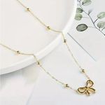 Bow Necklace Gold Photo 1