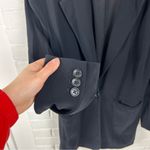 Boston Proper  Black Stretch Knit Classic Blazer Size 16 Photo 4