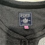 Victoria's Secret PINK  Womens Heart Metallic Sequin Henley Shirt Photo 2