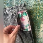 Vintage 80s Tanya Tucker black acid wash midi denim pencil skirt, size medium Photo 3