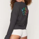 Spiritual Gangster  Vintage Black Amour Savasana Crewneck Sweater Photo 1