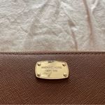Michael Kors Brown Saffiano Full Zip Jet Set Continental Zip Leather Wallet EUC! Photo 8
